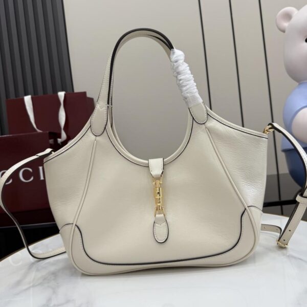 Gucci White Soft Leather Tote Bag (SVHUS6)