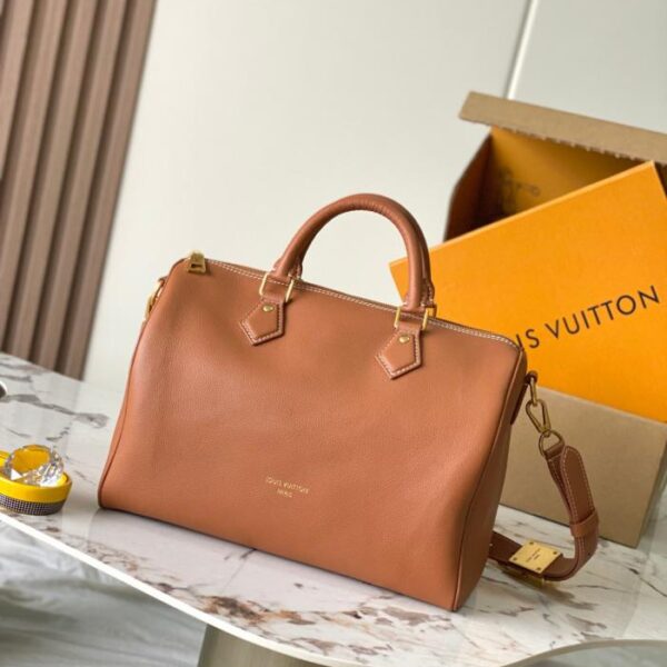 [Premium MB163c Chip Version Original Leather] Speedy Soft 30 Lucky Handbag, Model M24892, Material: Grade A All-Steel Hardware (33LMSN)